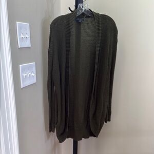 American Eagle Outfitters Khaki Knit Cardigan